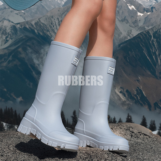 Modische Regenschuhe Neue Erwachsene Gummischuhe Damen Medium Tube