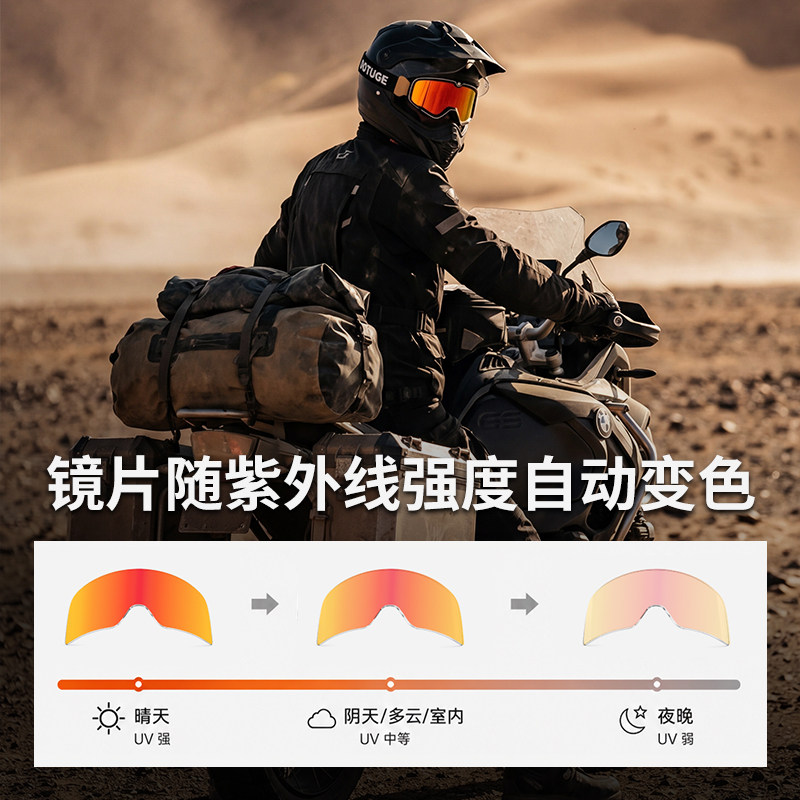 K noGear motorcycle goggles for day and night use