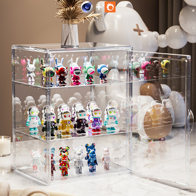 Display box figure storage box doll transparent storage rack