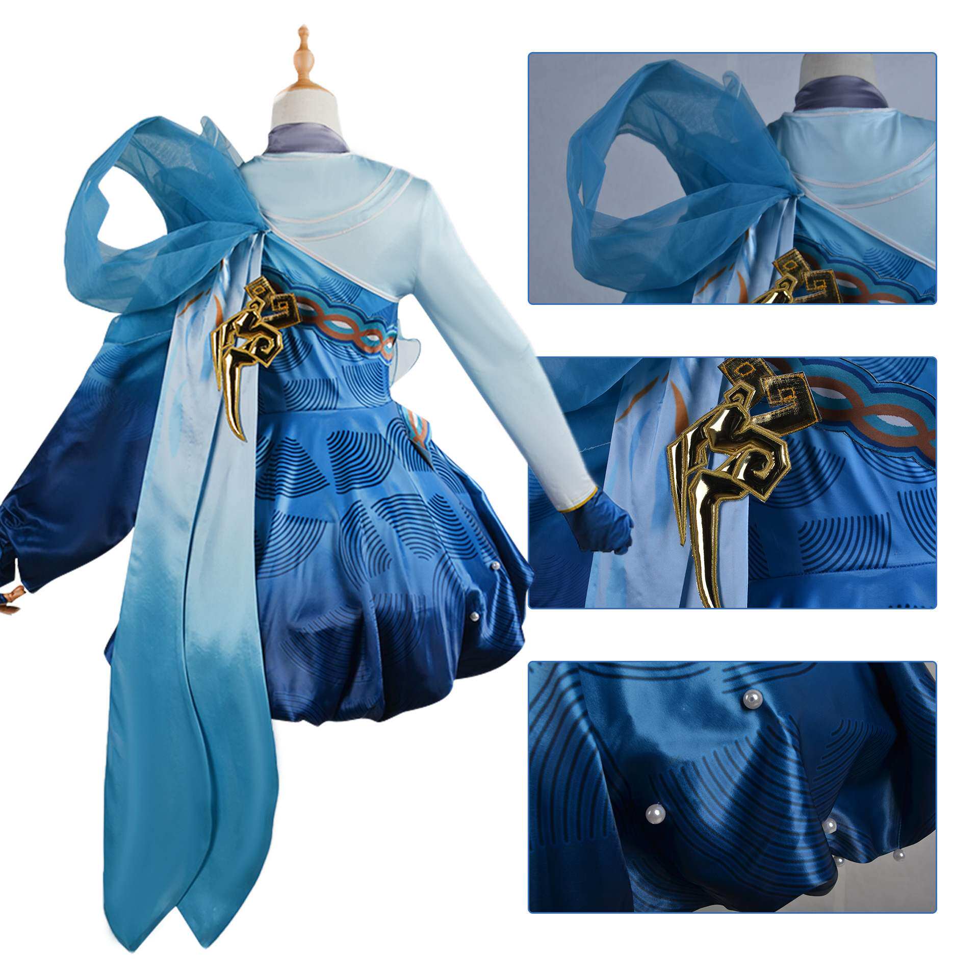 王者荣耀cos服山海经瑶碧波行cosplay萝莉少女古风服装瑶妹碧波行