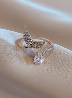 麻花ins冷淡风小众设计戒指网红