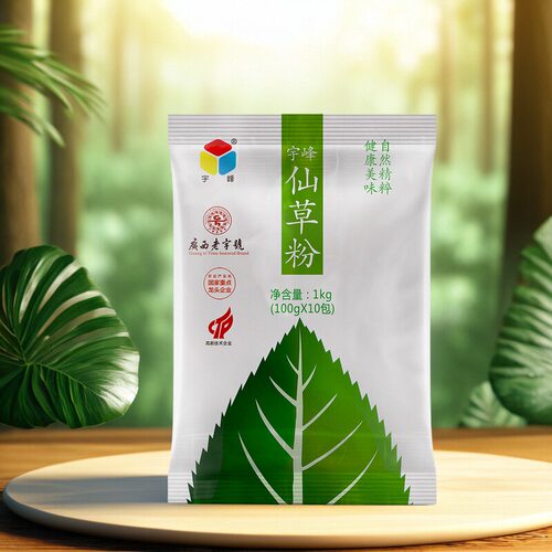 宇峰仙草粉1kg黑凉粉袋装台式烧仙草黑凉粉果冻原料奶茶甜品商用 - 图0