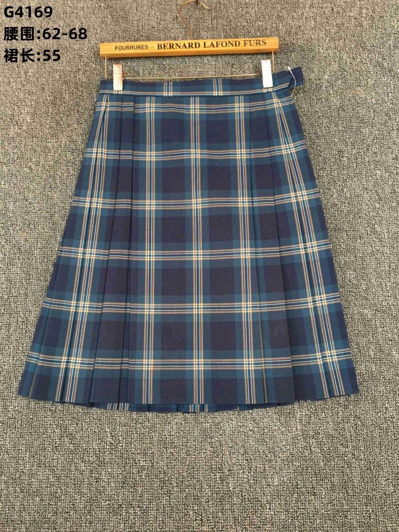 中古古着日本软妹子JK制服学院风学生百褶箱褶格子短裙半身裙10-图3