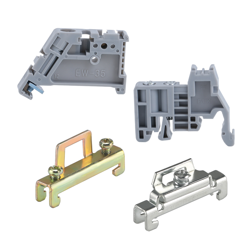 C45导轨固定件卡扣终端堵头E/UK单双层铁件端子挡片EW-35接线端子 - 图3