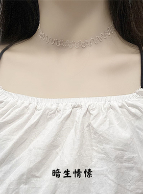 高级感小众白色百搭颈链脖子饰品