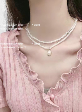 choker复古宫廷风双层脖子饰品