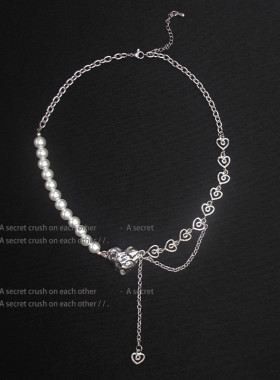 轻奢小众拼接钛钢甜酷风锁骨链