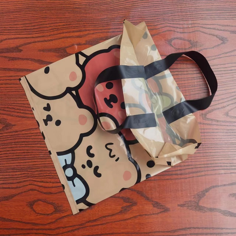 手提袋服装包装袋塑料袋子童装小熊购物袋加厚小包装袋礼品购物袋 - 图2