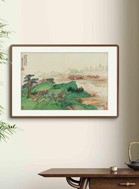 青绿山水国画画稿微喷复制