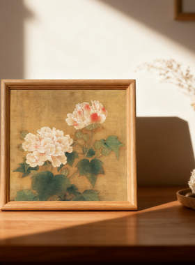 宋氏美学柚木桌面摆件馆藏家具画
