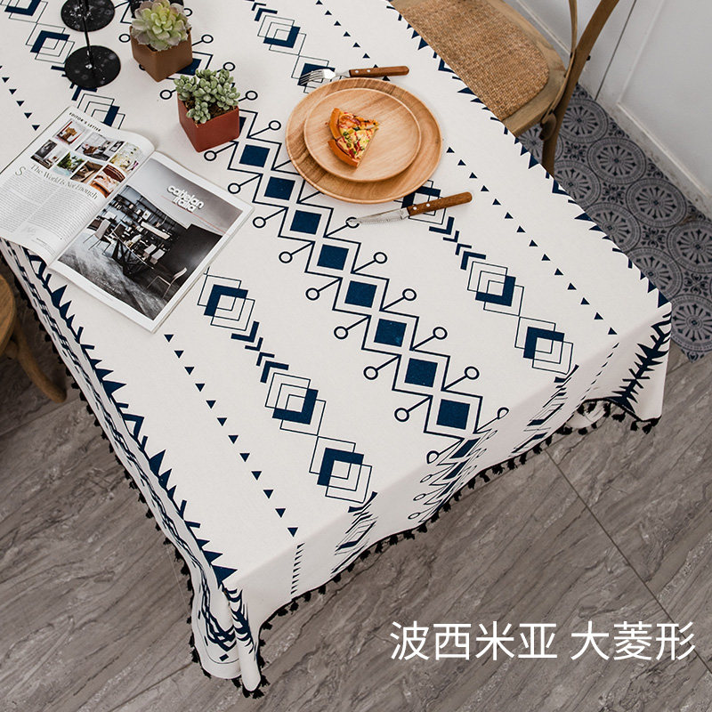 波西米亚防水防油免洗民族风桌布 怡沁园桌布