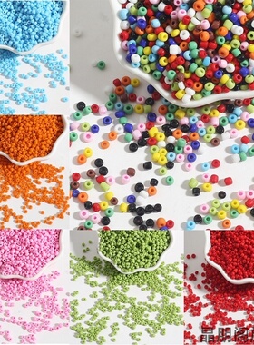 2mm实色米珠玻璃小珠子