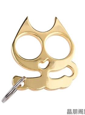 女生防身金属大眼猫指环指虎指环