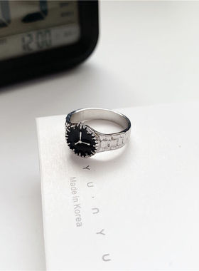 韩国简约ins风手表式设计戒指女款食指环个性小众食指戒少女