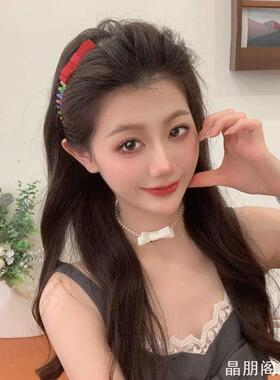 亲肤软胶电话线发圈无毛刺不伤发二合一设计发圈发箍随心切换