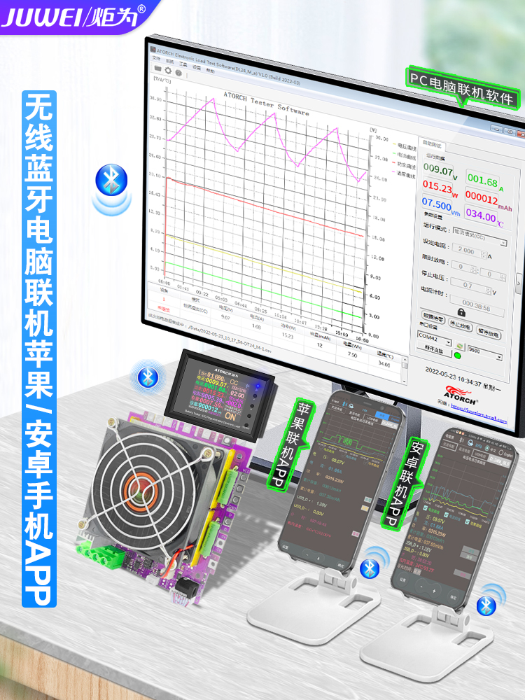 40A可调恒流放电负载电瓶动器电池力内阻仪容量检other测器改装分 - 图0