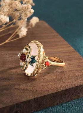 新疆金丝玉多宝镶嵌南红国潮