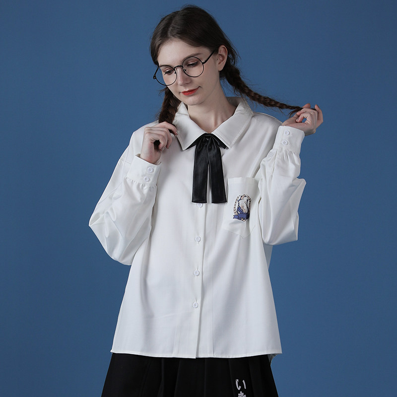 2020新款jk白衬衫春秋薄款长袖制服 佐贝卡衬衫