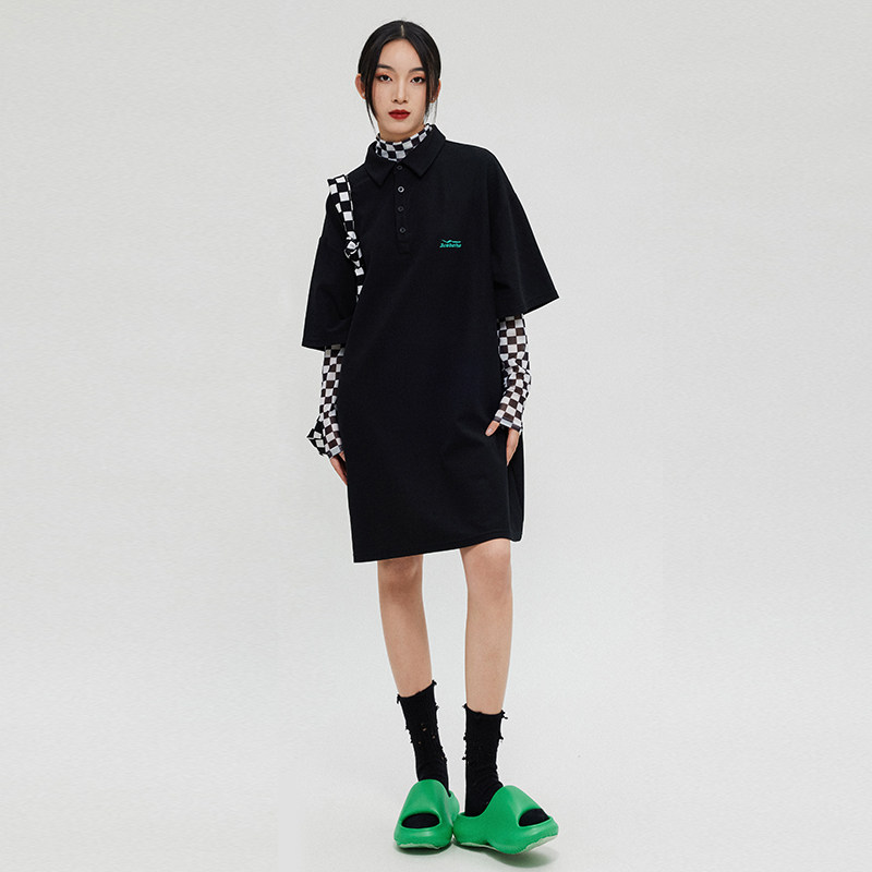 zuobeika潮牌黑色女夏休闲连衣裙 佐贝卡连衣裙