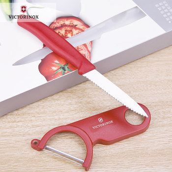 Victorinox Swiss Army Knife, Pointed Wave Blade Fruit Knife, Peeler, ຊຸດກ່ອງຂອງຂວັນ, ຕົ້ນສະບັບນໍາເຂົ້າ