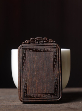 芽庄糖结老料奇楠沉香无事牌吊坠项坠挂件男女款回纹平安牌花蜜香