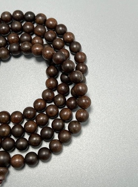 富森红油沉水级沉香手链男女士手串8mm*108情侣款毛衣链项链送礼