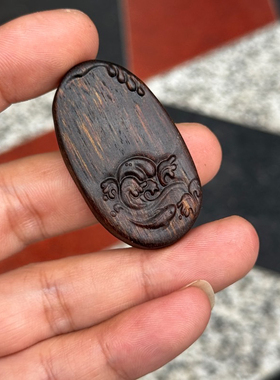 富森红土沉香年年有鱼吊坠荷花牌子项链文玩女士毛衣链男款送礼