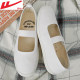 Shanghai Huilifan Gymnastics Ballet Dance Shoes ເກີບສີຂາວນັກຮຽນຍິງເດັກນ້ອຍ Aerobics ເກີບບານສີຂາວເຮັດວຽກເກີບ