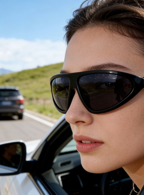 复古飞行员大框防紫外线街拍墨镜