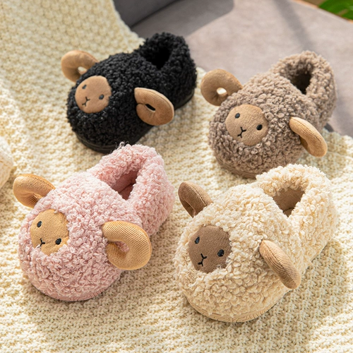 Детские демисезонные мультяшные тапочки для мальчиков, зимняя удерживающая тепло нескользящая обувь