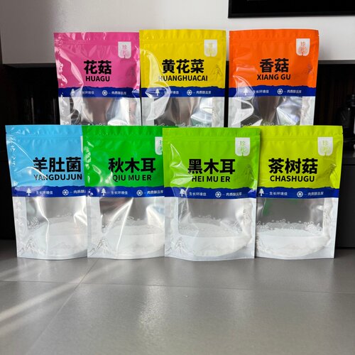 黑木耳袋子自封袋250g干货蘑菇香菇半斤特产包装袋塑料礼品袋包邮 - 图0