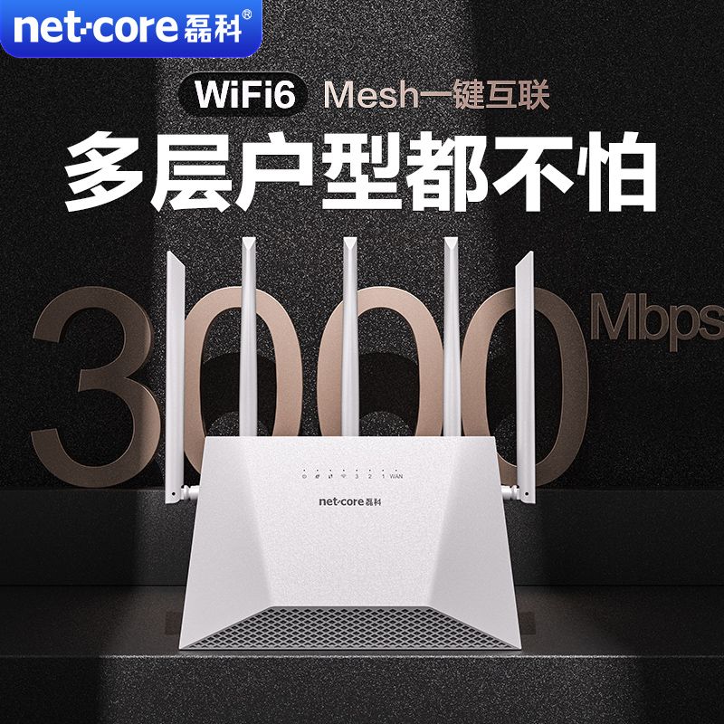 Netcore磊科AX3000 wifi6路由器家用高速千兆5g全屋覆盖大户型无线mesh组网立式宿舍电竞游戏穿墙王增强N30 - 图2