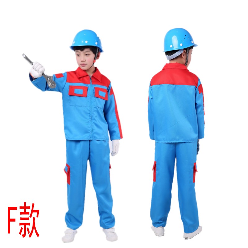 儿童职业工作服电力工人建筑工搬运工扮演出服幼儿工程师表演服装-图1