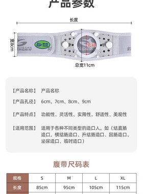 四季透气防止脱垂造口腹带防疝控疝防肠乳头前垂造瘘口造口袋腰围