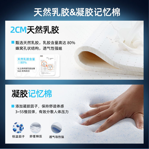 慕思旗舰店卷包记忆棉乳胶弹簧床垫席梦十大慕斯名牌家用软硬垫 - 图2