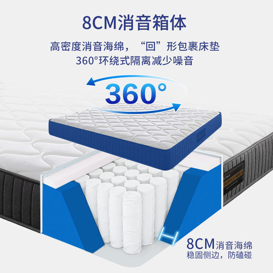 Latex mattress with 80% content silent independent tube