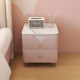 Mousse flagship store bedside table home bedroom pink storage cabinet double-layer storage bedside cabinet bedside storage rack