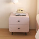 Mousse flagship store bedside table home bedroom 2025 new small pink cream style storage cabinet bedside table