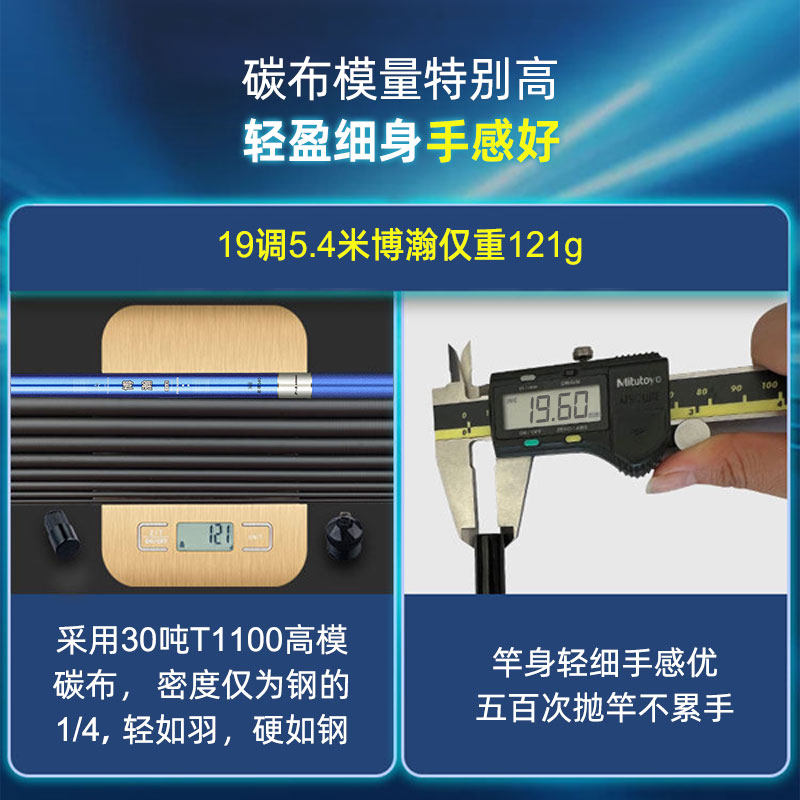力战短节钓鱼竿手竿28调超轻超硬19套装十大溪流鲫鱼竿手杆台钓竿