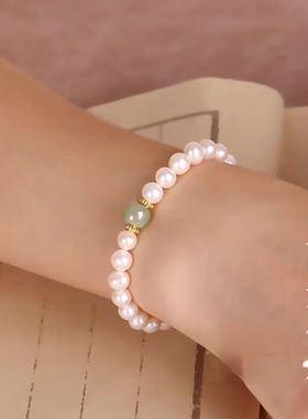 韩国淡水贝珠手链女款手串转运珠高级感送女友闺蜜礼物饰品