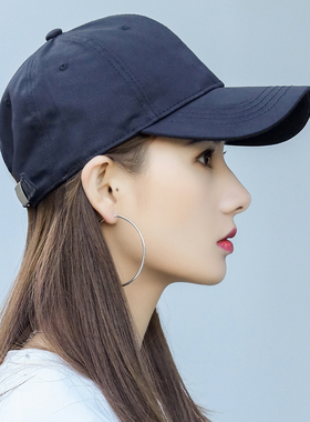 帽子韩版潮女百搭白色弯檐