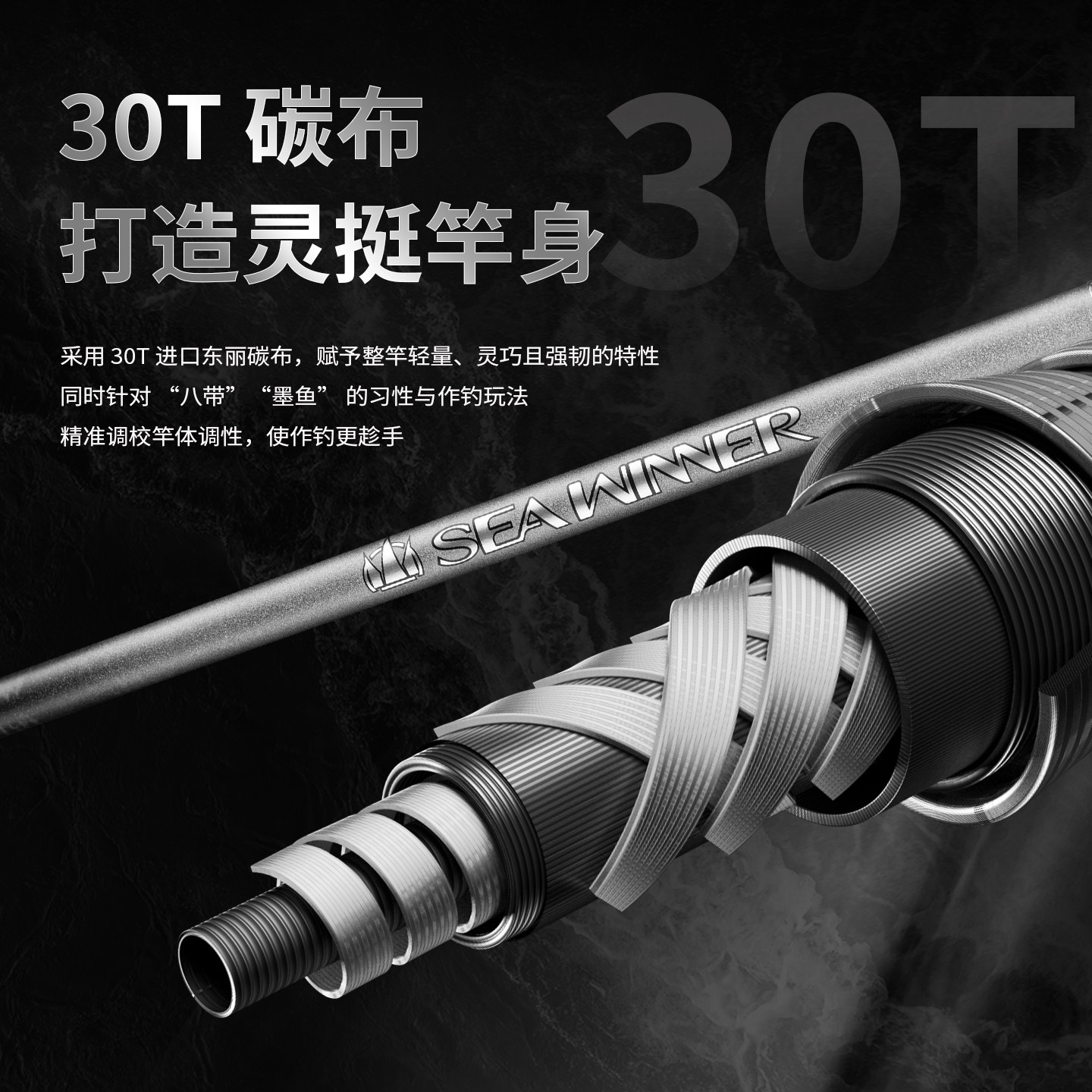 伊酷达驭海八带墨鱼竿墨攻近海小船竿八爪鱼旋转导环钛合金竿稍,淘宝优惠券,粉丝福利购,淘宝优惠卷