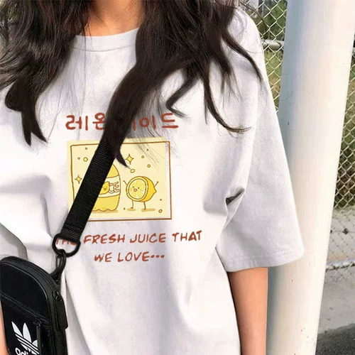 Tide, белая футболка, летняя сексуальная летняя одежда, коллекция 2021, короткий рукав, оверсайз