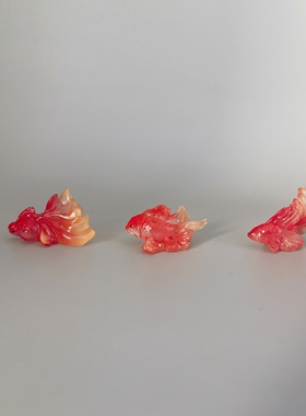 微缩可爱锦鲤鱼车载中控台桌面工位装饰小摆件显示屏治愈系小玩意