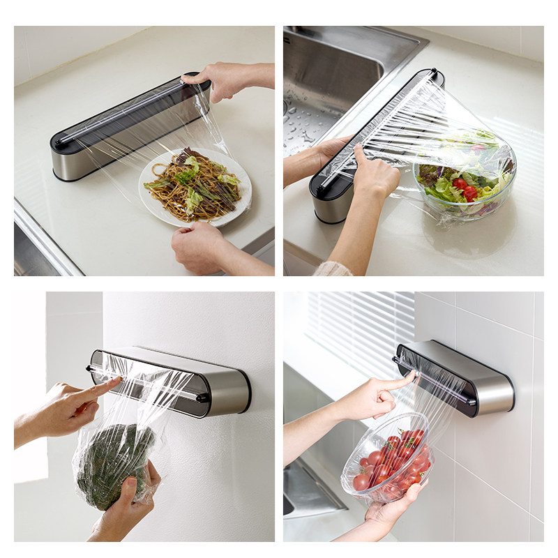 御仕家不锈钢一次性保鲜膜套切割器磁吸冰箱家用滑刀式锡纸切割盒,淘宝优惠券,粉丝福利购,淘宝优惠卷