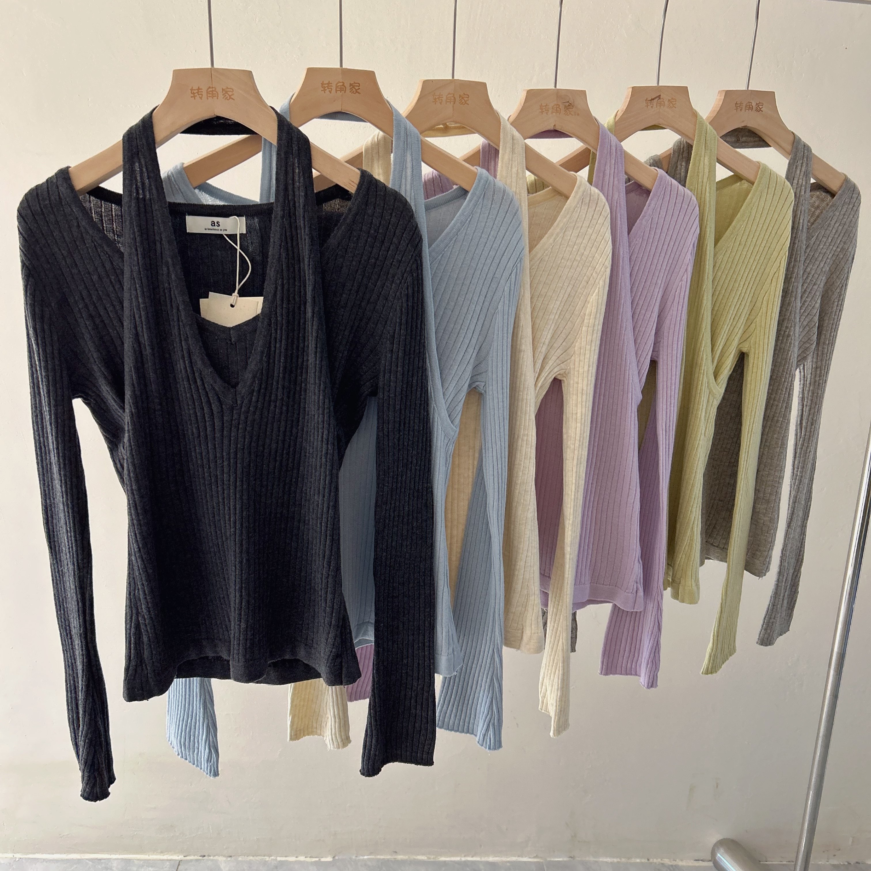 V领2026年春季挂脖假两件针织简约时尚小衫修身显瘦含羊毛,淘宝优惠券,粉丝福利购,淘宝优惠卷