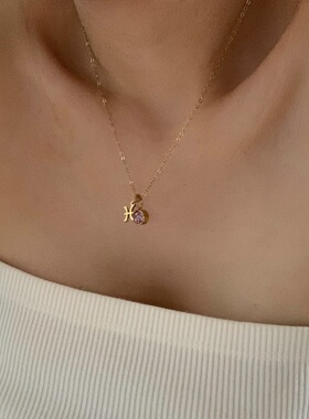 十二星座项链锁骨链ins风高级简约小众生日礼物女