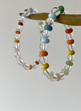 Ojala原创设计可爱彩虹糖果手串少女心多巴胺手链女生礼物