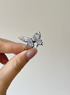 花蝴蝶～国风蝴蝶戒指新中式小众个性饰品开口可调节infp小蝴蝶