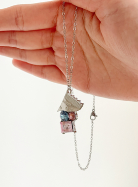 可爱糖果项链少女心甜美饰品童趣多巴胺彩色女小众配饰百搭锁骨链